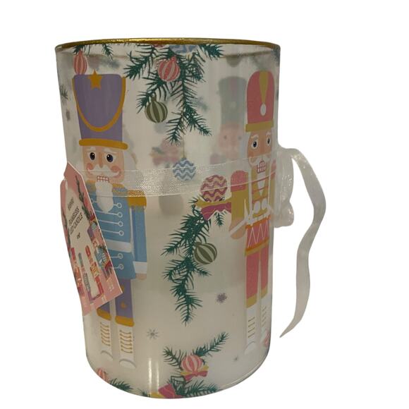 Pastel Christmas Nutcracker Flameless LED Glass Candle Holiday Decor New - Picture 5 of 14